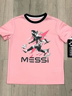 Messi Collection Pink Performance Soccer Shirt kids  Size 5 NWT